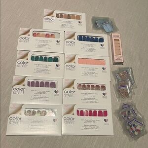 9 Color Street Nail Polish Strips, 36 Color Street Samples, 1 Dashing Diva Lot